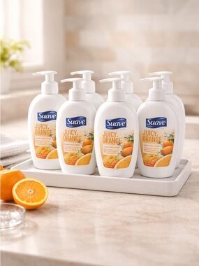 NEW SUAVE Juicy Orange Liquid Hand Soap Pump. Bottle - 6 Pack - 6.5 FL OZ